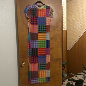 Colorful Patchwork Maxi Dress